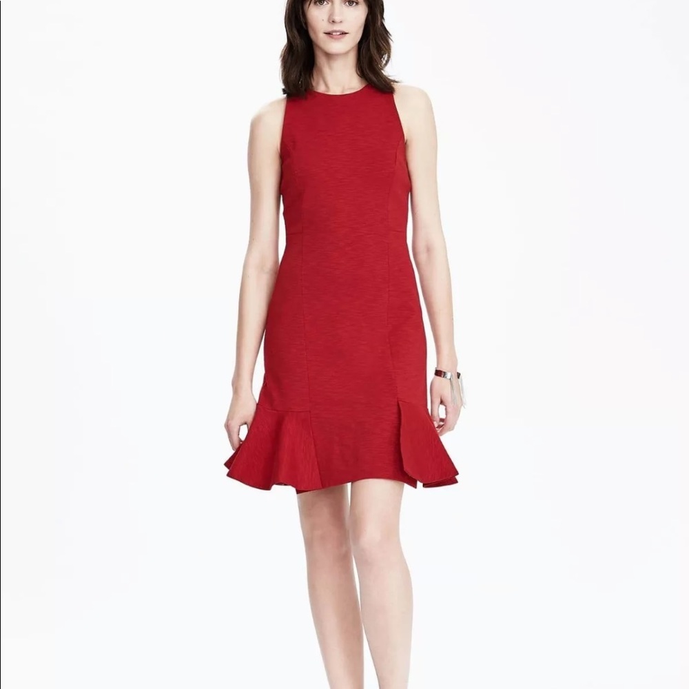 Red Flounce Dress
